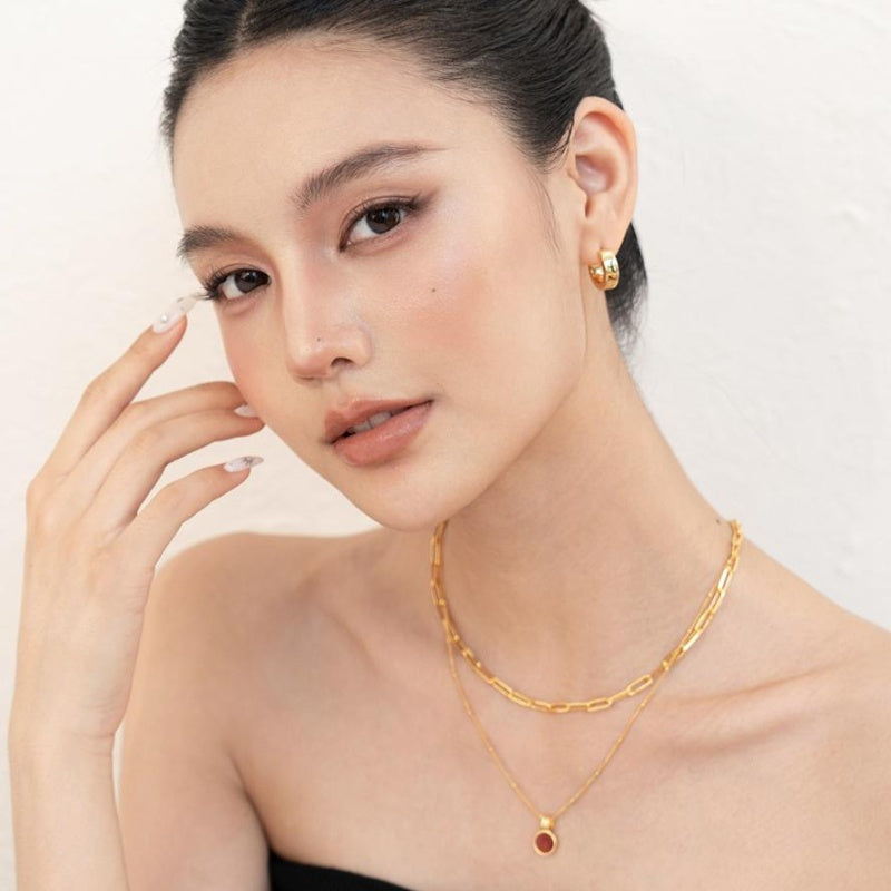 18KGP 2025 赤瑪瑙円ネック