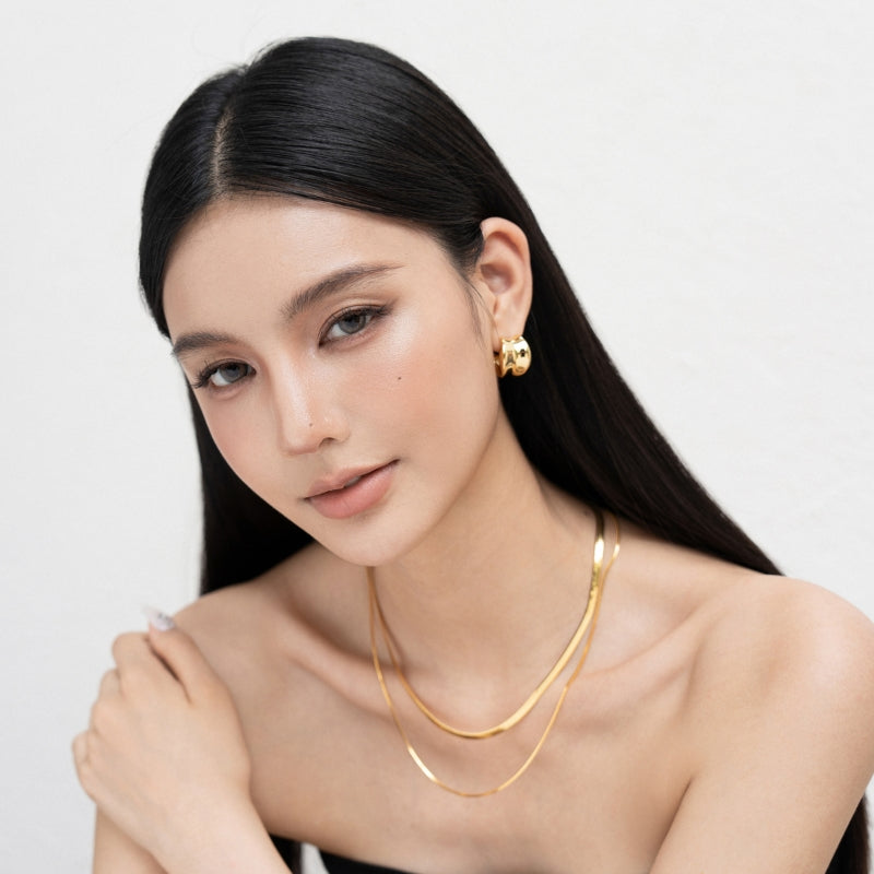 18KGP2 重蛇骨角形チェーン