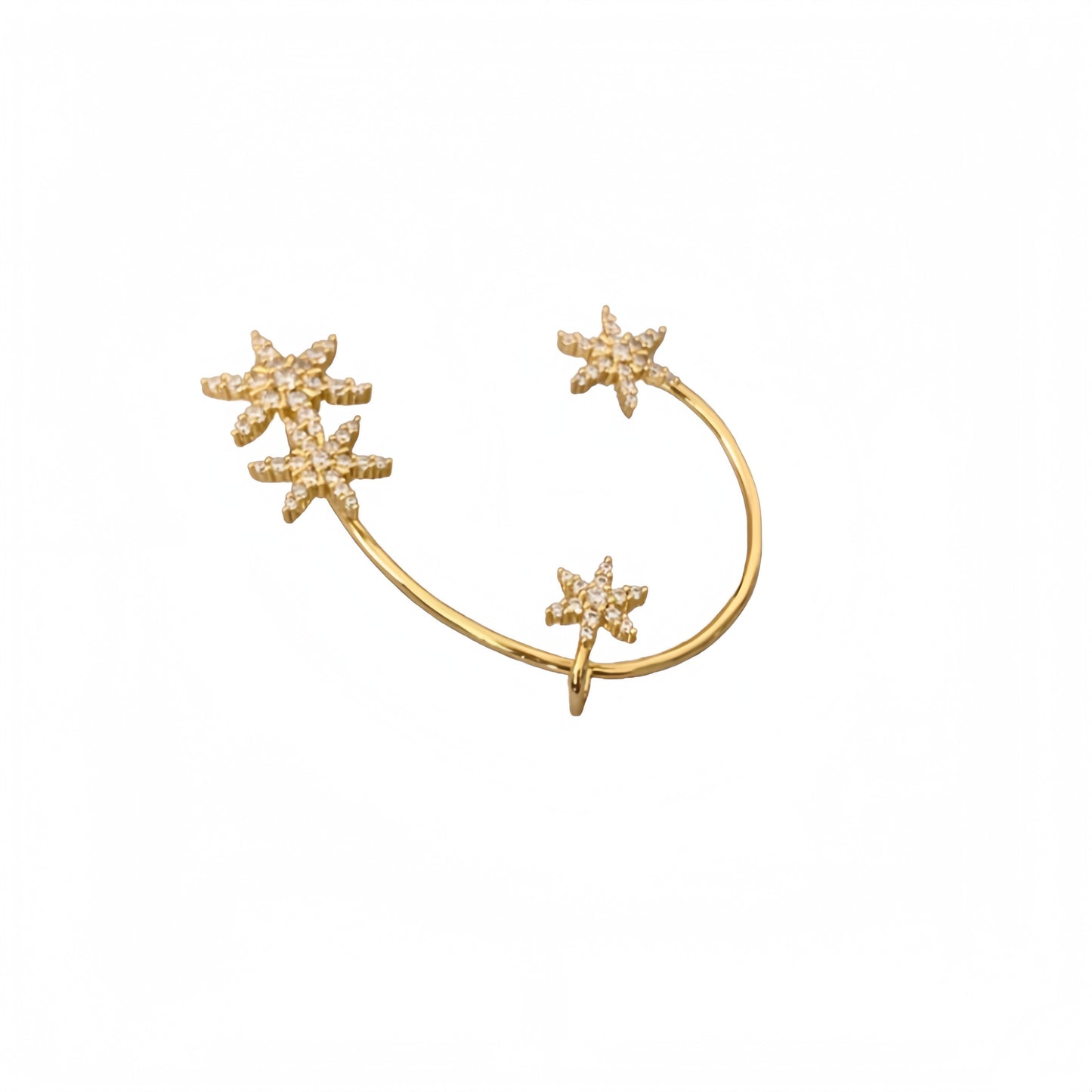 18KGP 雪片ダイヤイヤークリップ