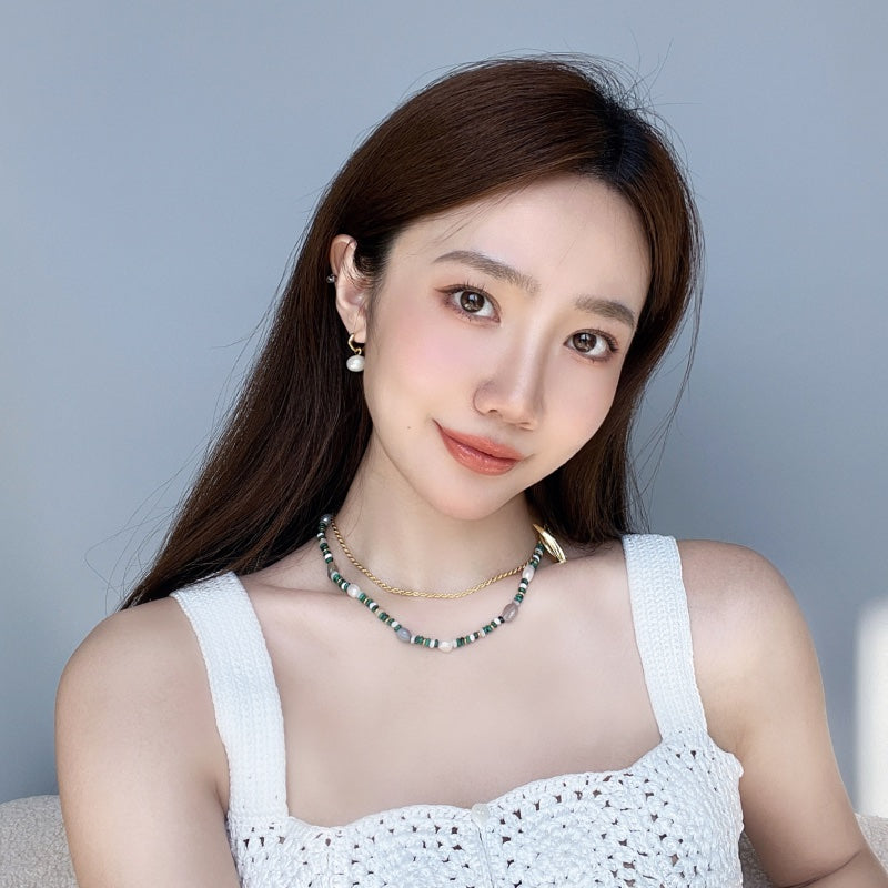 18KGP 多彩真珠ネックレス