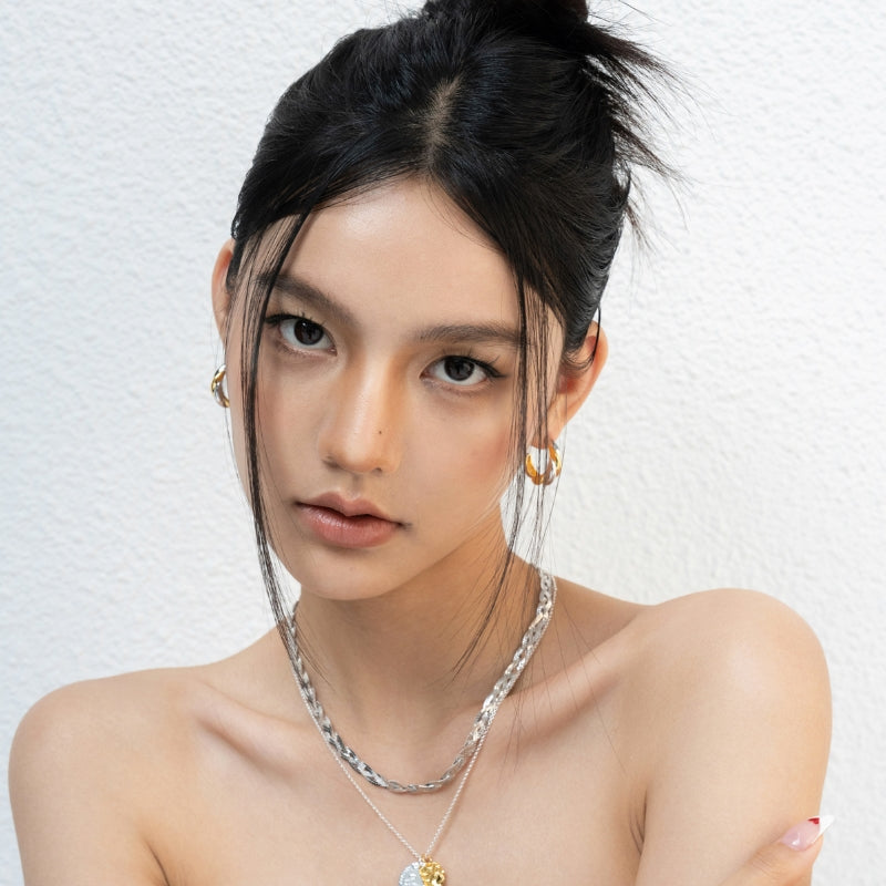 18KGP 編み蛇骨ネック