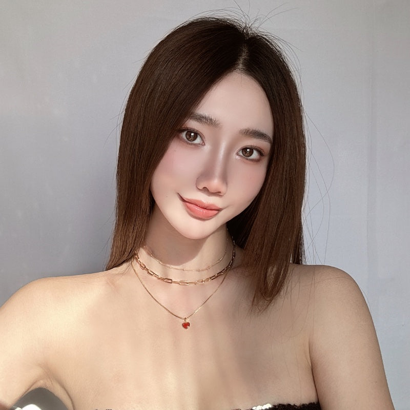 18KGP 紅瑪瑙ハートピアス