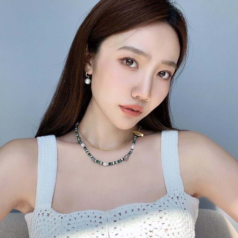 18KGP 多彩真珠ネックレス