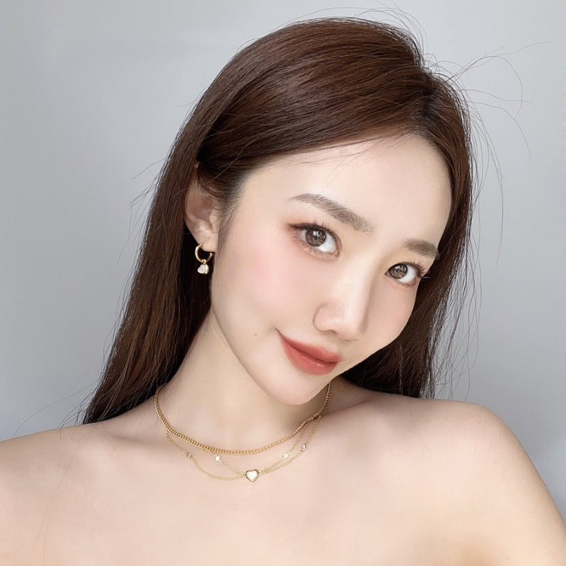 18KGP 白ベムーア多層ネック