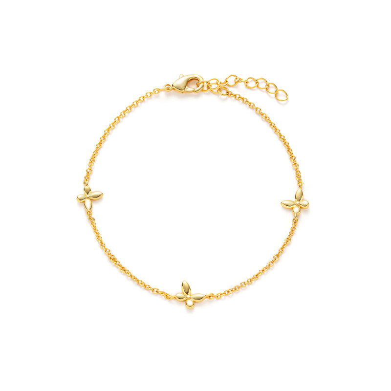 18KGP 蝶細チェーンブレス