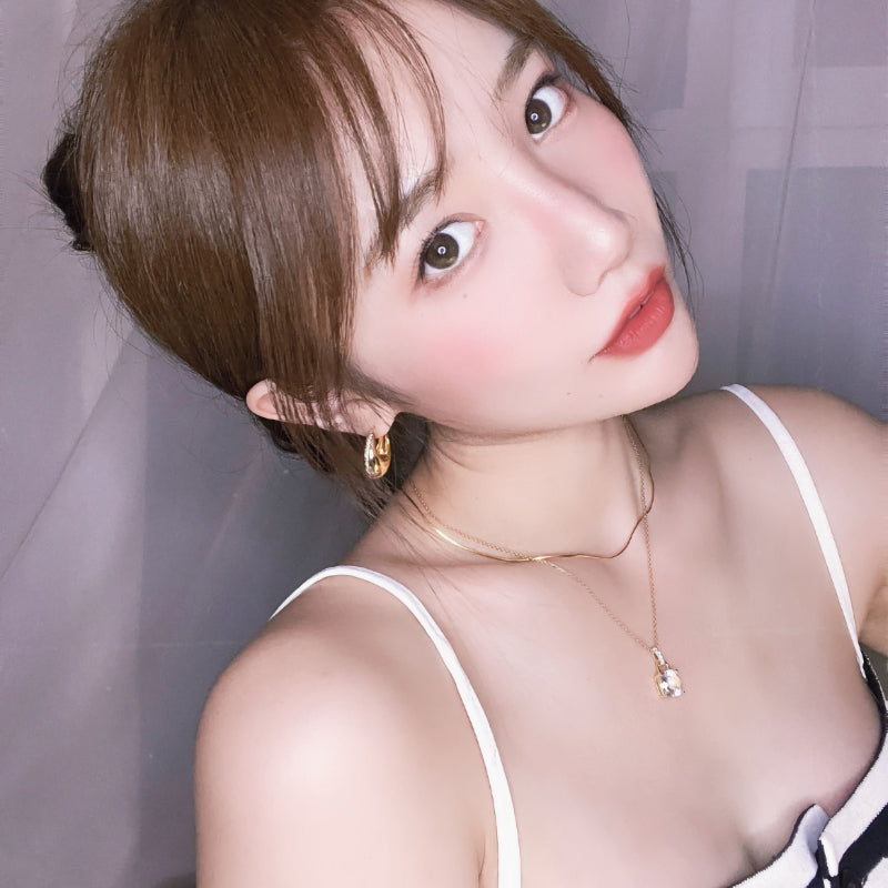 18KGP フレンチ水滴ダイヤ耳圈