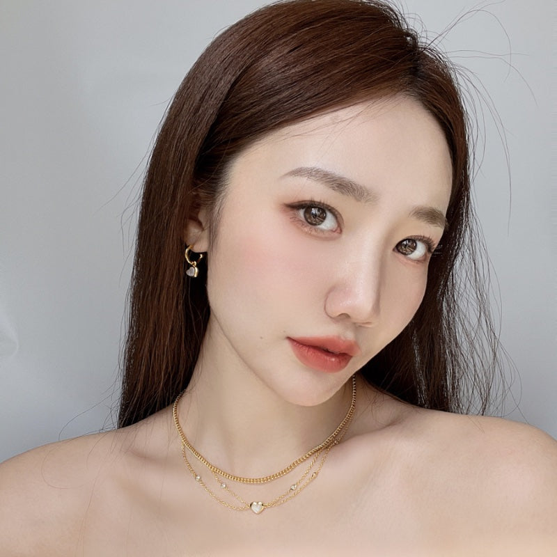 18KGP 白ベムーア多層ネック