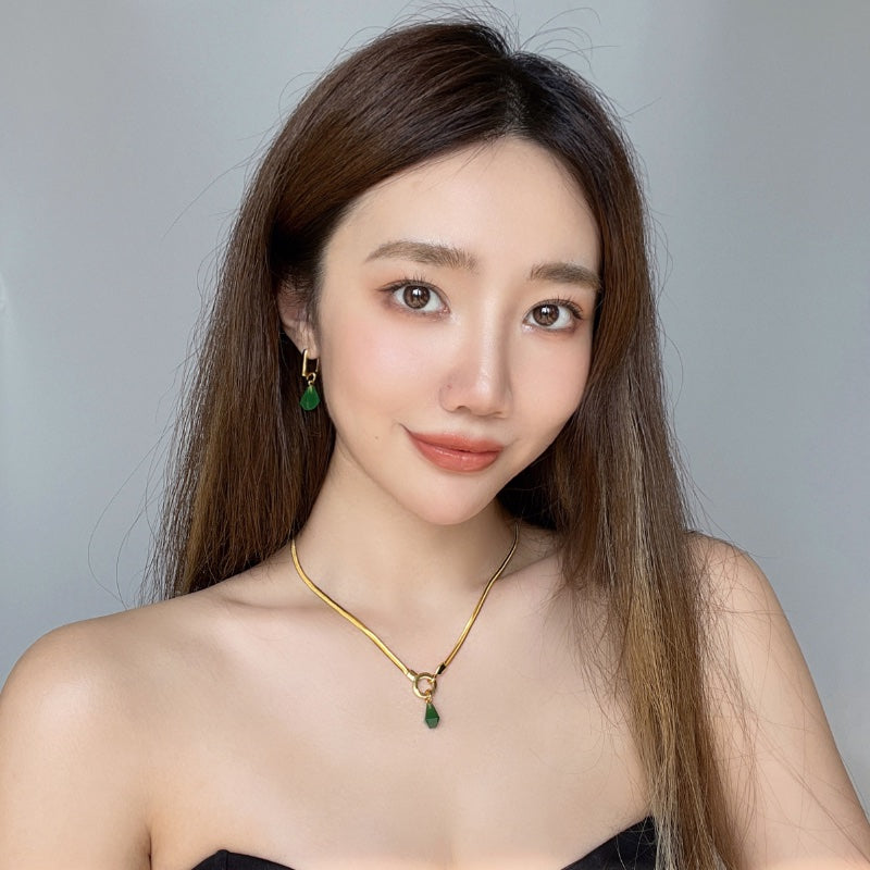 グリーン幾何メッキピアス