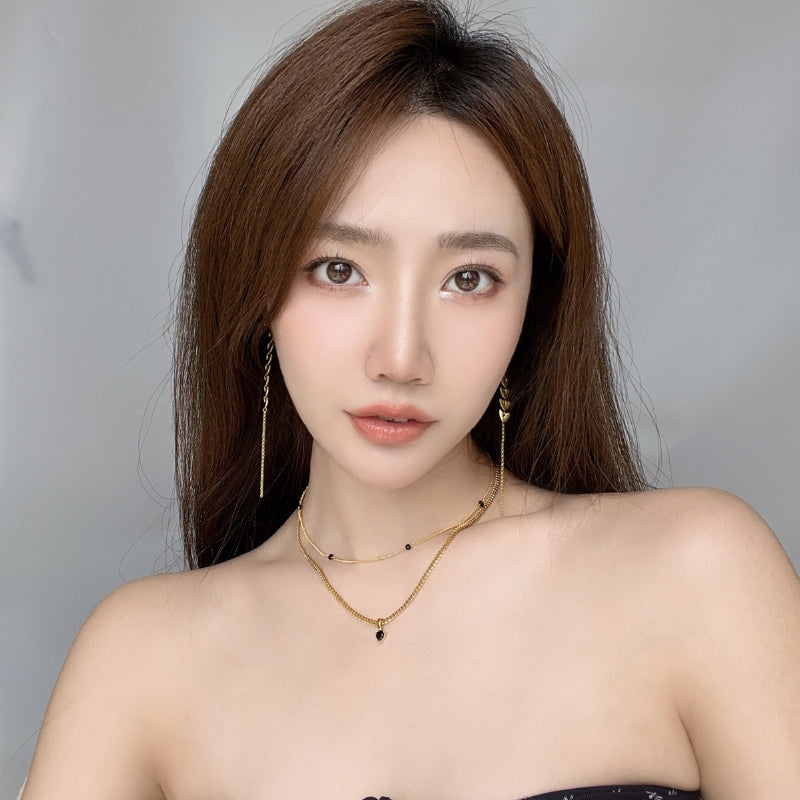 彩瑪瑙銀製ネック