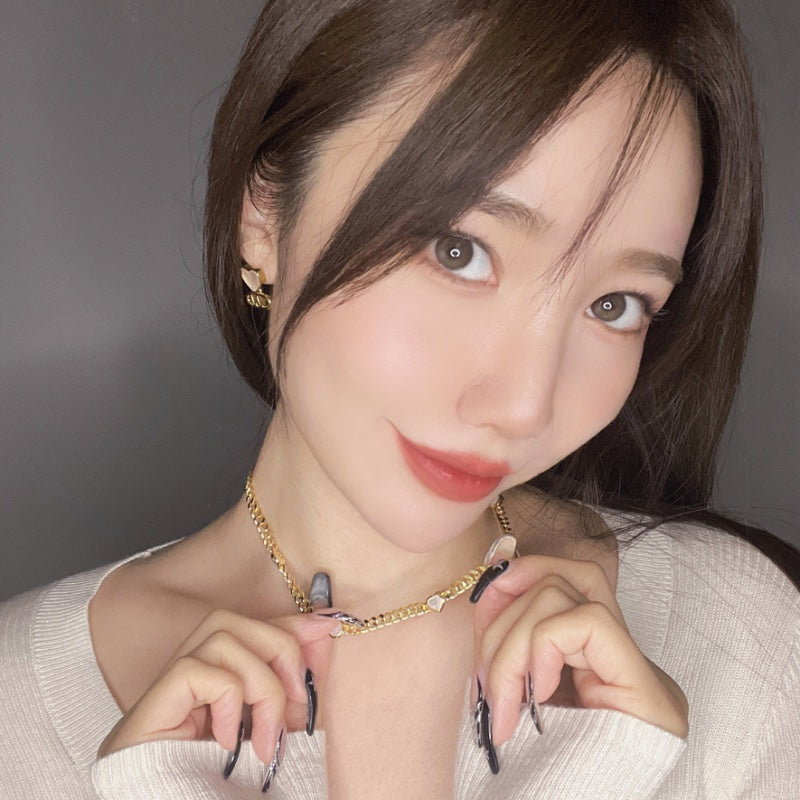 白ベムーア幾何メッキピアス