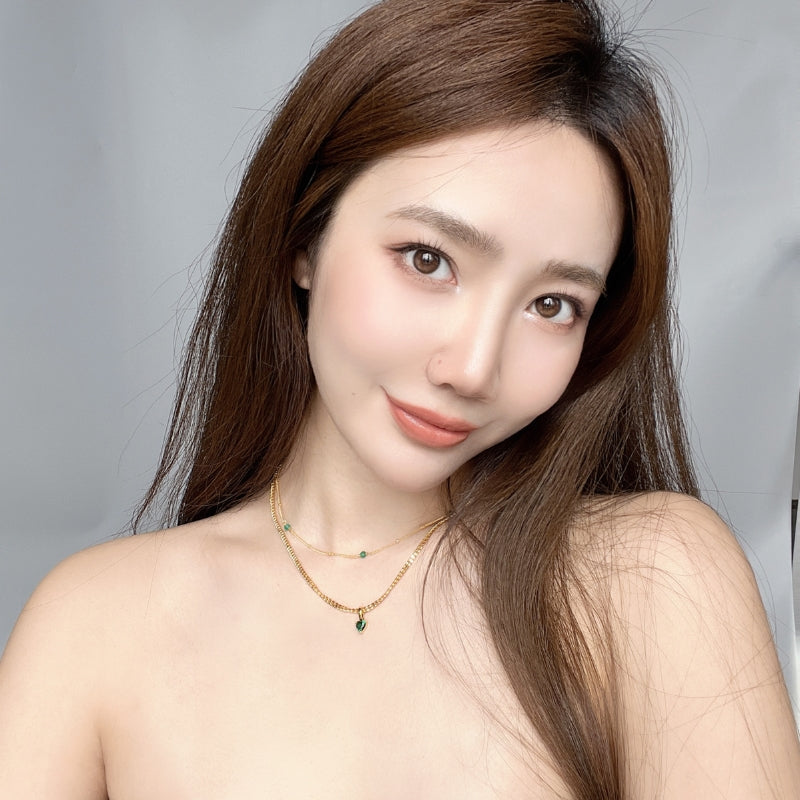 彩瑪瑙銀製ネック