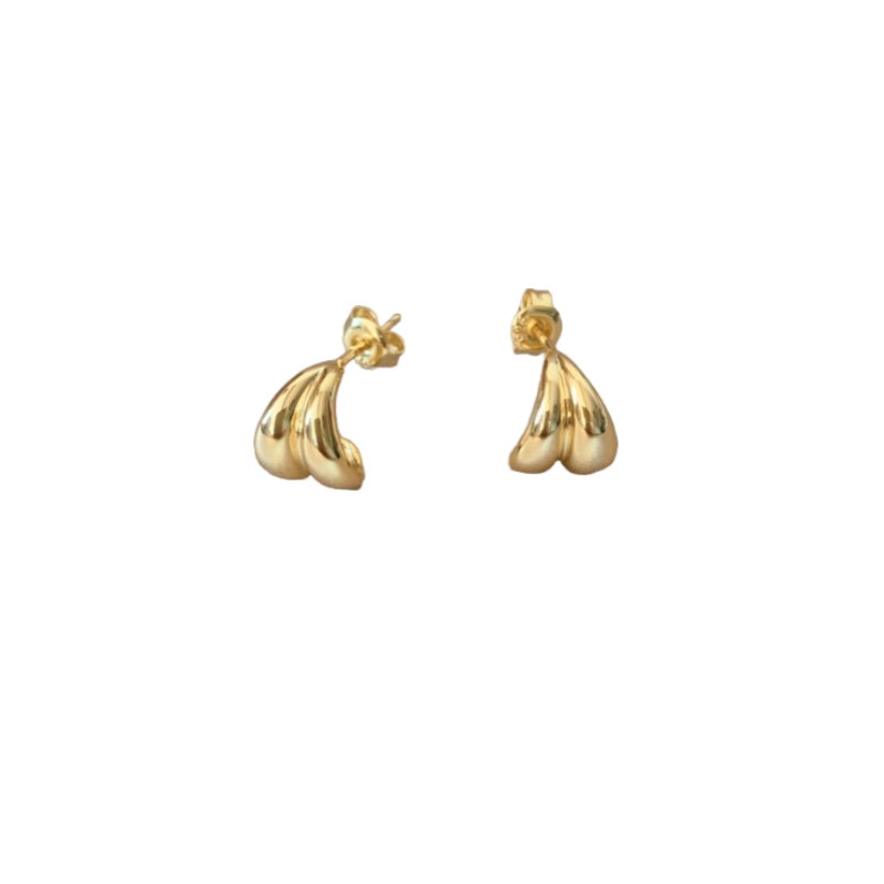 デザイナーハートイヤークリップゴールド