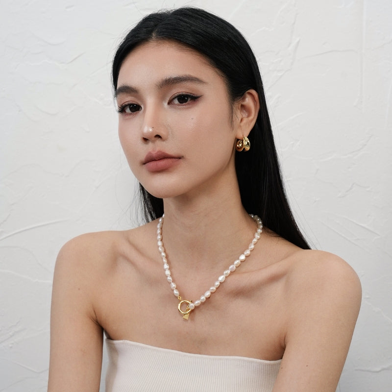 大女主風 C 形メッキ耳饰