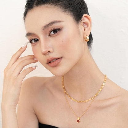 18KGP 2025 赤瑪瑙円ネック