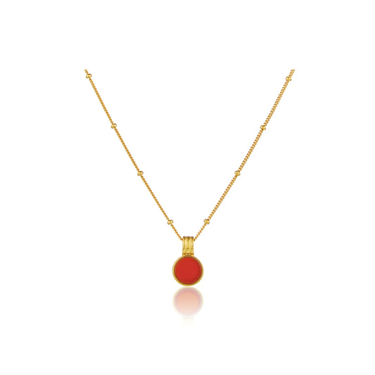 18KGP 2025 赤瑪瑙円ネック