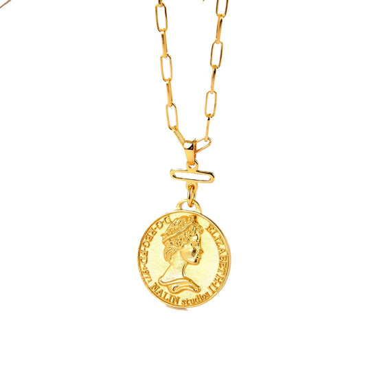 18KGP コイン多層ネックレス