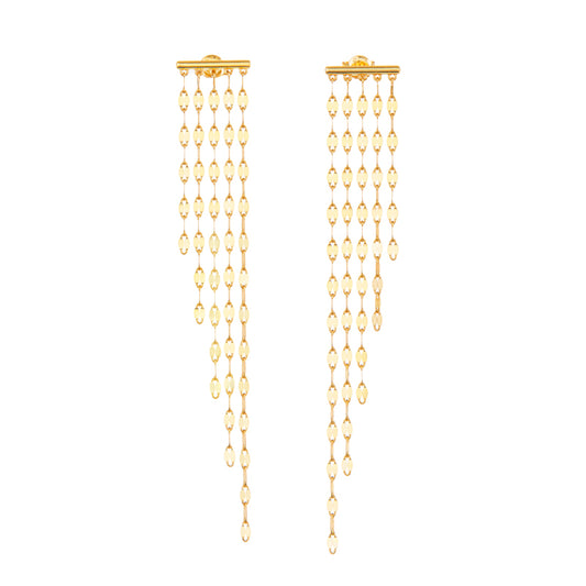 18KGP 新年水晶フリンジ耳坠