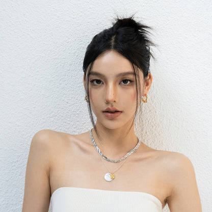 18KGP 編み蛇骨ネック