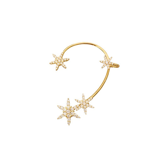 18KGP 雪片ダイヤイヤークリップ