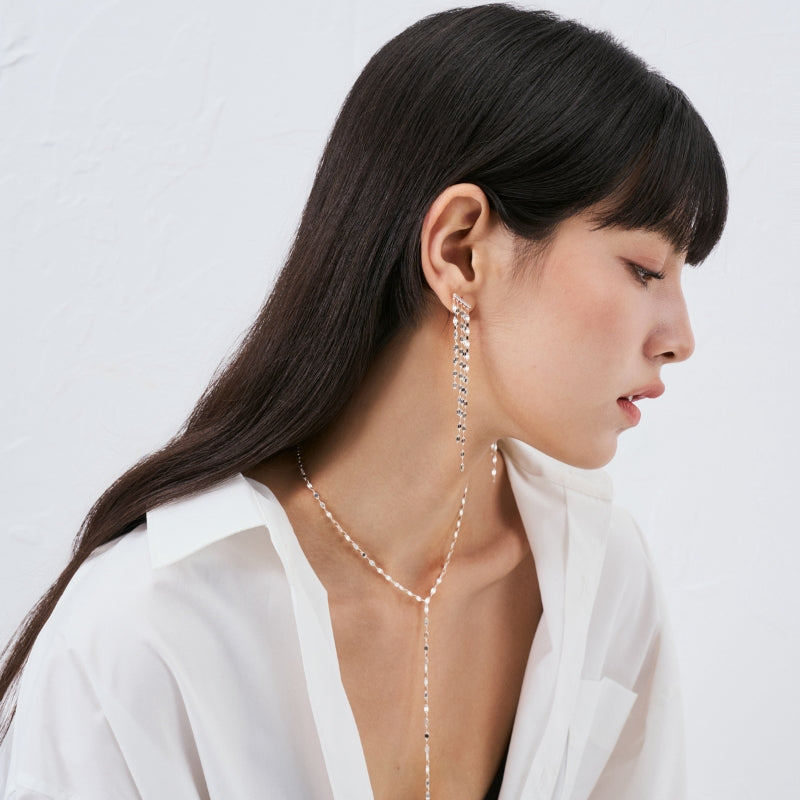 18KGP 新年水晶フリンジ耳坠