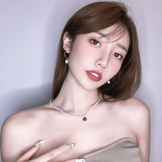 18KGP バロック真珠円イヤリング