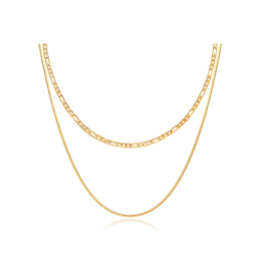 18KGP ダブル蛇骨チェーン