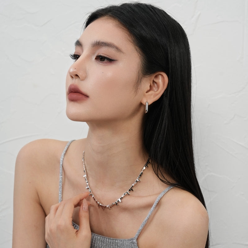 18KGP 小方块幾何ネック