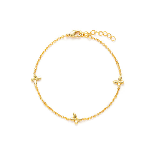 18KGP 蝶細チェーンブレス