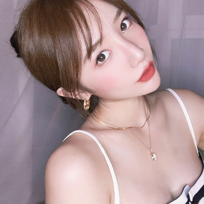18KGP フレンチ水滴ダイヤ耳圈