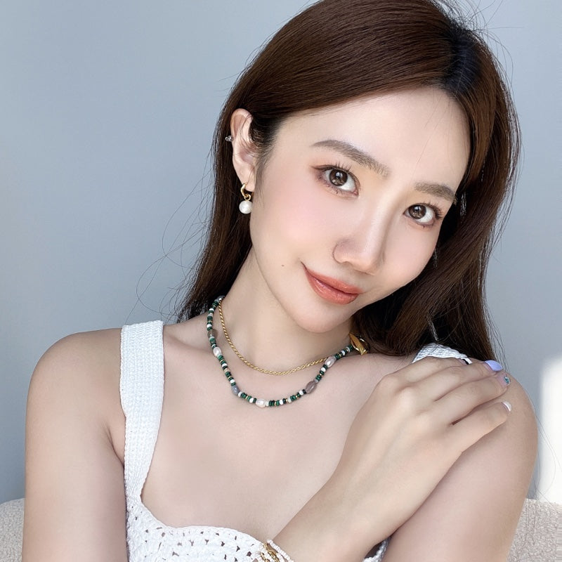 18KGP 多彩真珠ネックレス