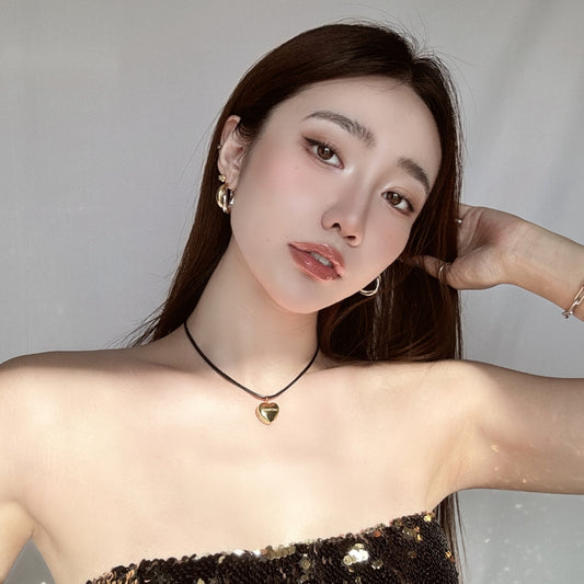 18KGP ダブルリング交差耳饰