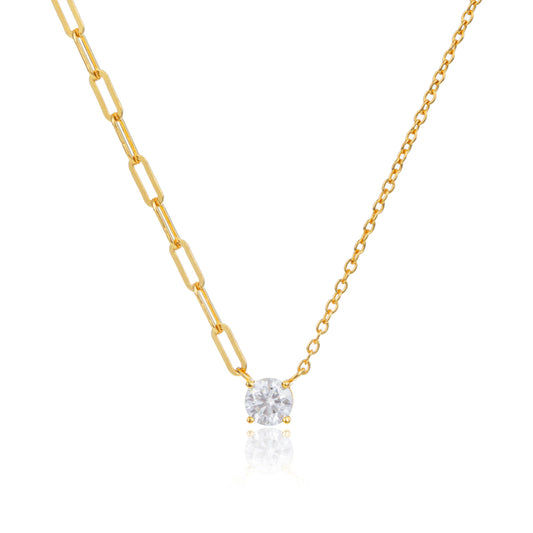 18KGP 拼接チェーンネックレス