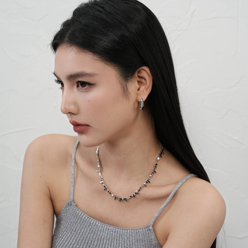 18KGP 小方块幾何ネック