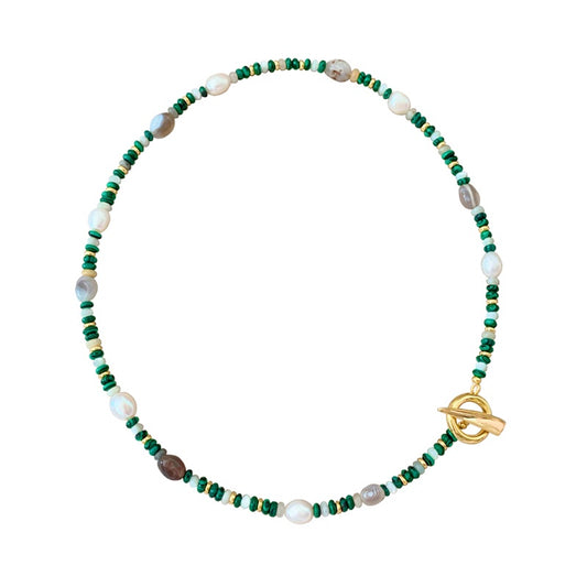 18KGP 多彩真珠ネックレス