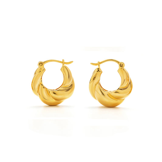 18KGP フレンチツイスト耳饰