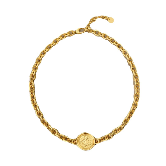 18KGP 復古人像粗チェーン