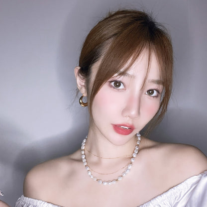 JENNIE 同様円形 18KGP イヤリング