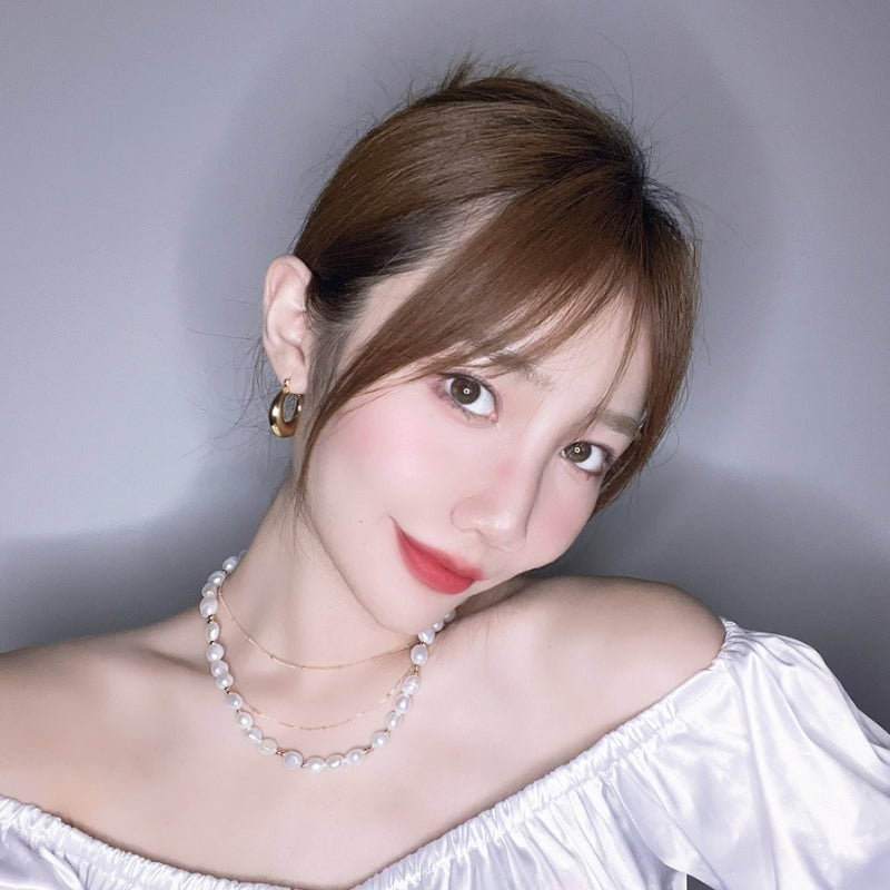 JENNIE 同様円形 18KGP イヤリング