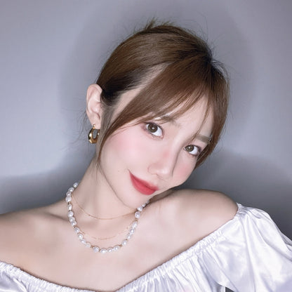 JENNIE 同様円形 18KGP イヤリング