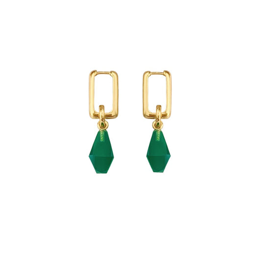 グリーン幾何メッキピアス