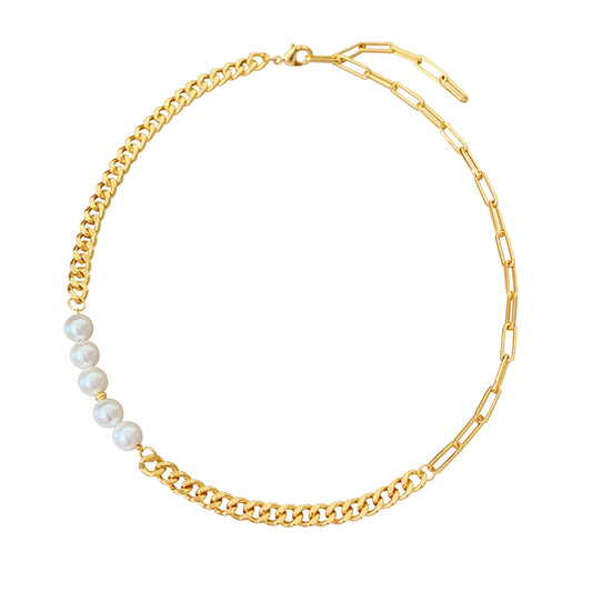 ベビーパール粗チェーンネック