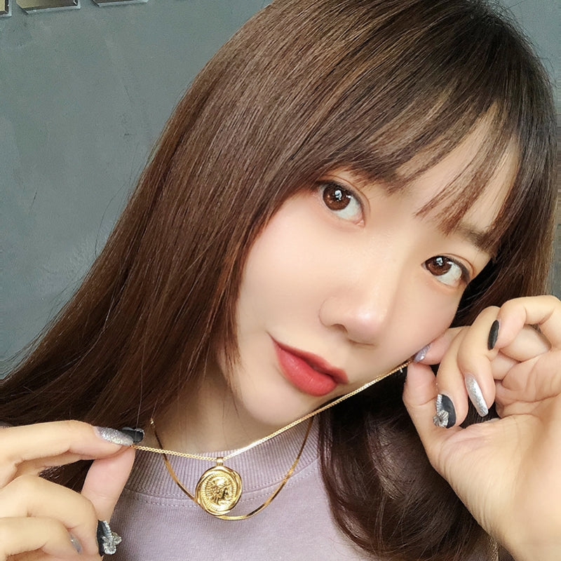 女王像コインツイストネック