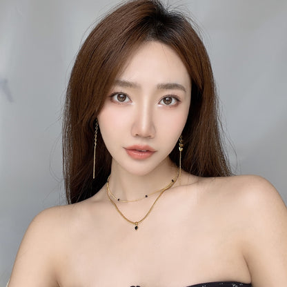 彩瑪瑙銀製ネック