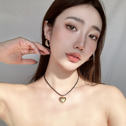 インス銀金ダブルリング耳饰