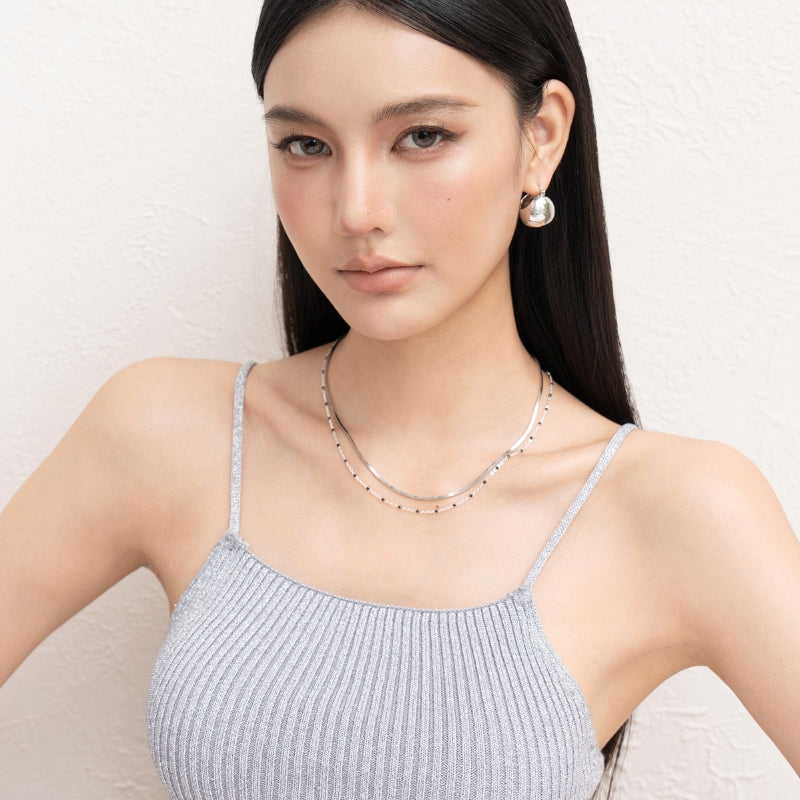 蛇骨方形チェーン光沢