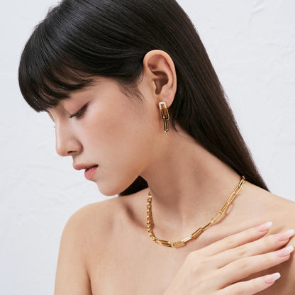メイラード双環メッキピアス