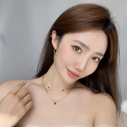 彩瑪瑙銀製ネック