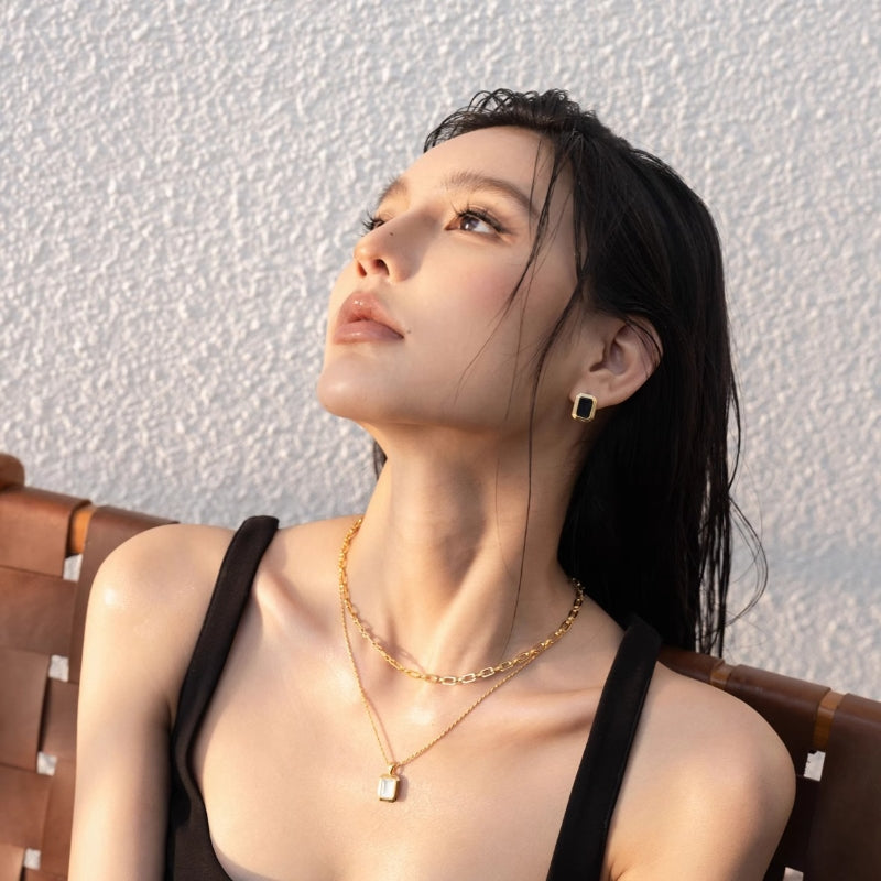 黒瑪瑙百搭ネック光沢
