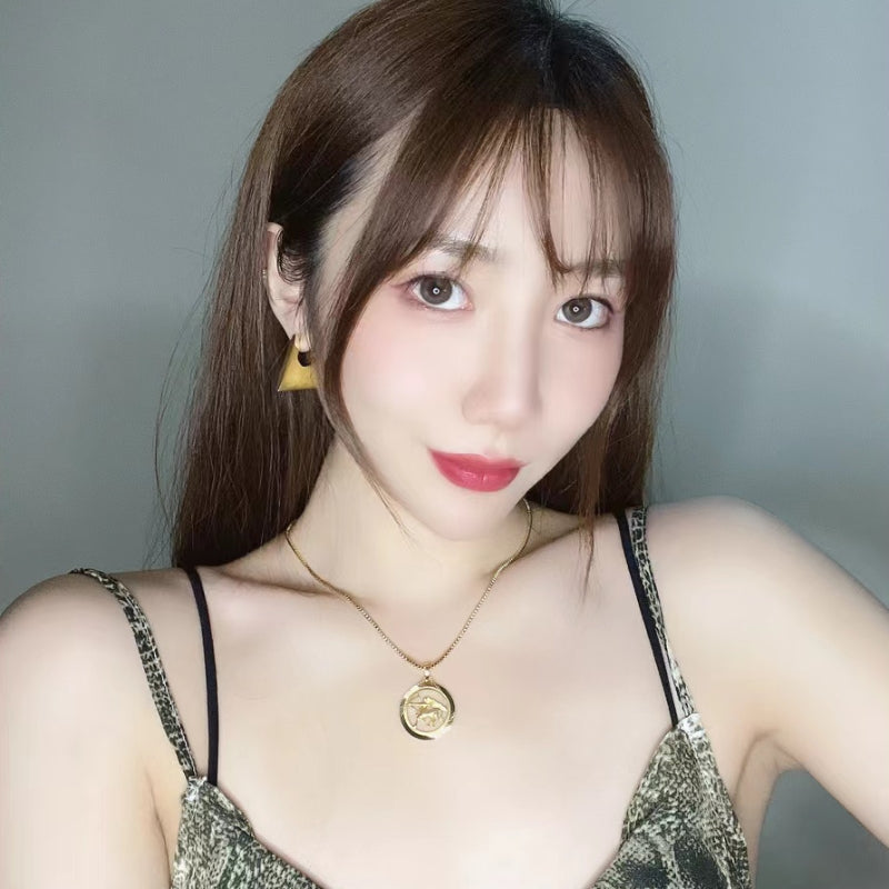 星座真珠白蝶貝重ねメッキネック