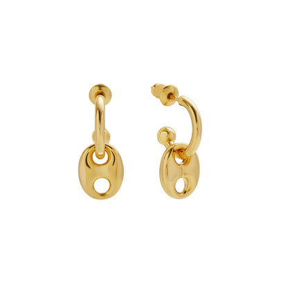 丸みラインメッキピアス